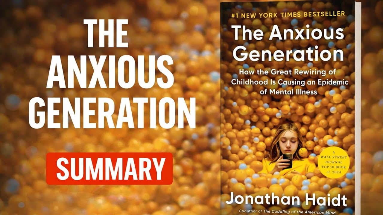 The Anxious Generation by Jonathan Haid - What Happened to Gen Z? (Book Summary)